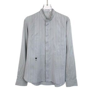 Christian Dior Light Blue Striped Silk Shirt